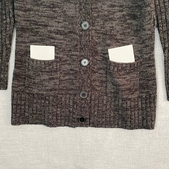 Warehouse One Cardigan Sweater Button Up Gray Heather Sz XL Soft and Stretchy - Picture 3 of 8